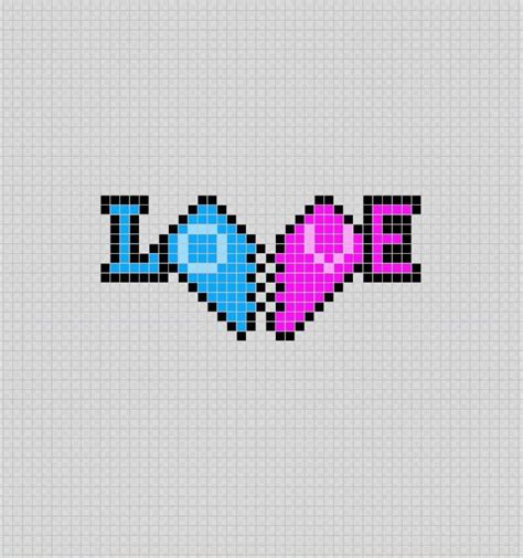 dibujos pixelados de amor